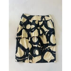 Natan Collection Tiered A-line Skirt 38 EU Abstract Artst Minimalist Cotton Boho